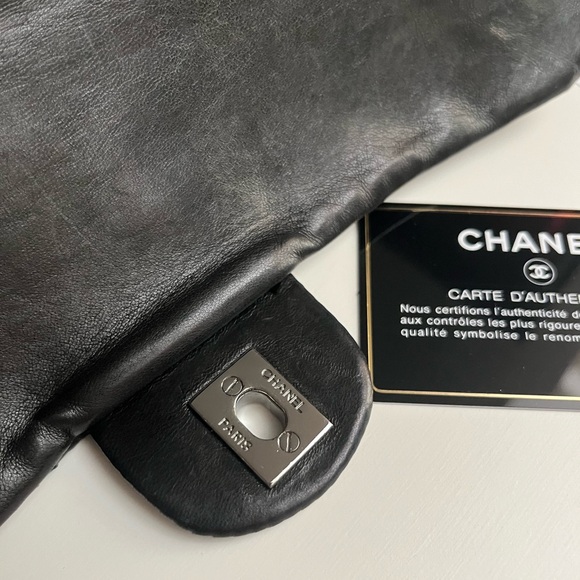 Authentic Chanel Vintage Black Lambskin Slouch Medium Handbag Shoulder Bag - Picture 13 of 13
